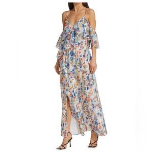 #301 Tanya Taylor Lorena Floral Ruffle Maxi Dress size 6 NWT